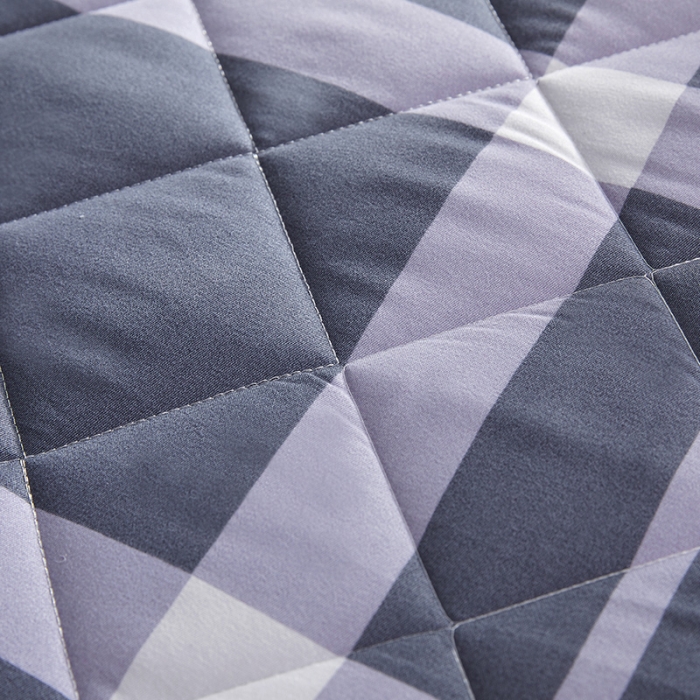 91家纺网 家纺一手货源 找家纺 欣罗兰 2022新款纯色单边磨毛床垫 都市 蓝灰