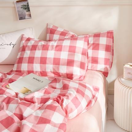 91家纺网 家纺一手货源 找家纺 （总）一米阳光2020新款格子系列单枕套48X74cm/对