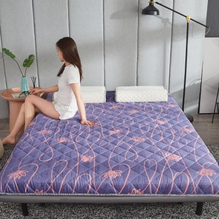 91家纺网 家纺一手货源 找家纺 欣罗兰 2022新款纯色单边磨毛床垫 和弦