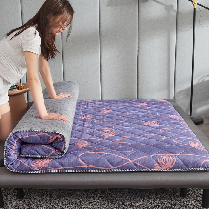 91家纺网 家纺一手货源 找家纺 欣罗兰 2022新款纯色单边磨毛床垫 和弦