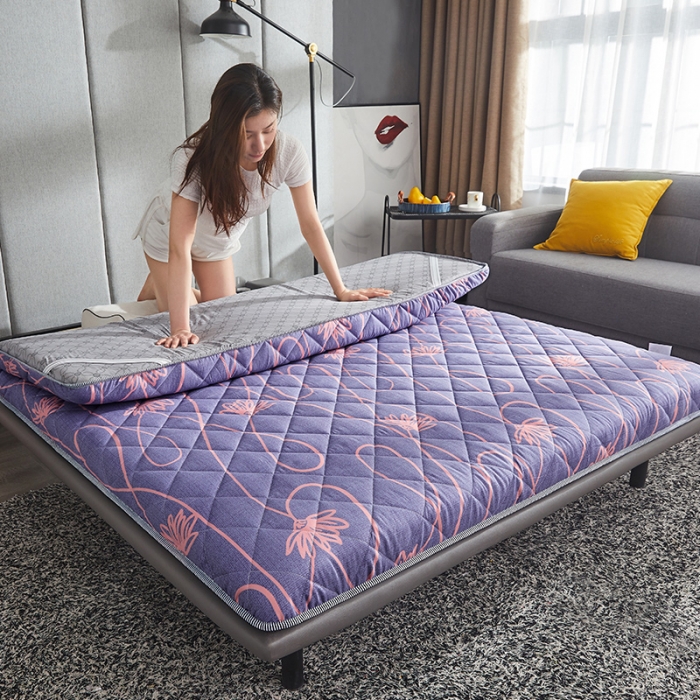 91家纺网 家纺一手货源 找家纺 欣罗兰 2022新款纯色单边磨毛床垫 和弦