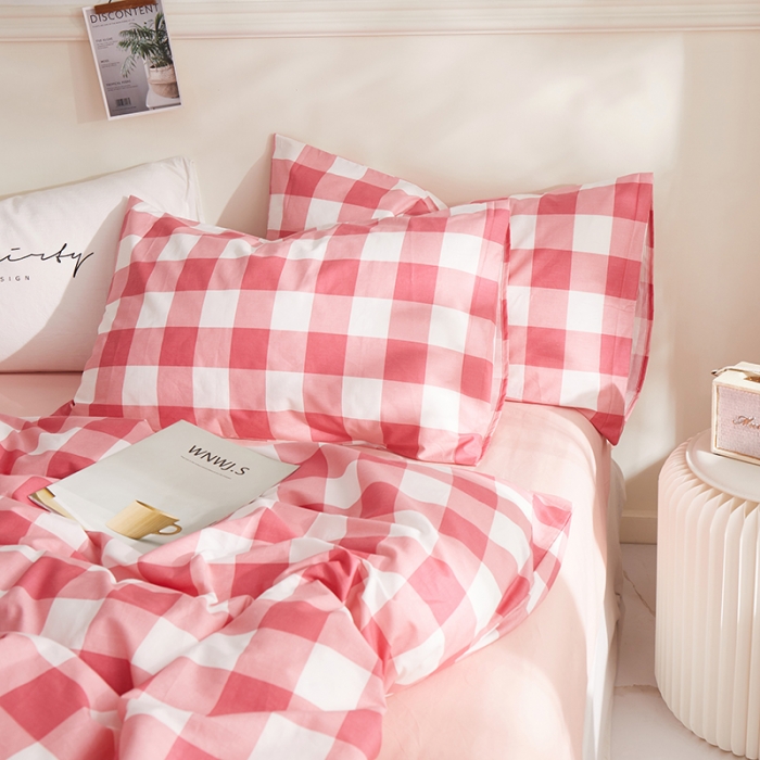 91家纺网 家纺一手货源 找家纺 （总）一米阳光2020新款格子系列单枕套48X74cm/对