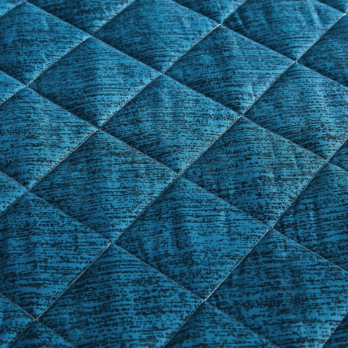 91家纺网 家纺一手货源 找家纺 欣罗兰 2022新款纯色单边磨毛床垫 迷雾 蓝