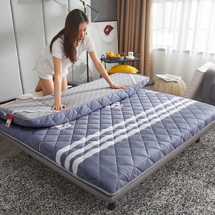 91家纺网 家纺一手货源 找家纺 欣罗兰 2022新款纯色单边磨毛床垫 薯愿