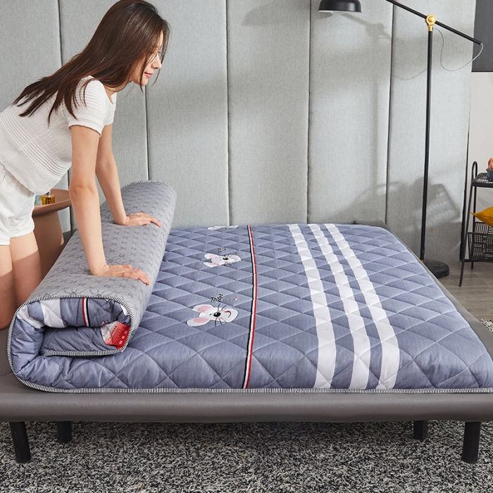 91家纺网 家纺一手货源 找家纺 欣罗兰 2022新款纯色单边磨毛床垫 薯愿