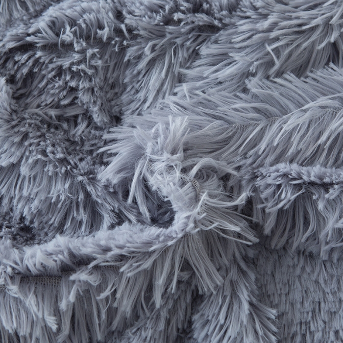 91家纺网 家纺一手货源 找家纺 卡奥 欧式纯色长毛羊羔绒毛毯沙发毯子加厚盖毯空调毯高级灰