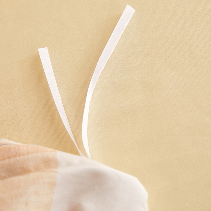 91家纺网 家纺一手货源 找家纺 一米阳光 2020新款格子系列单被套甜橙黄