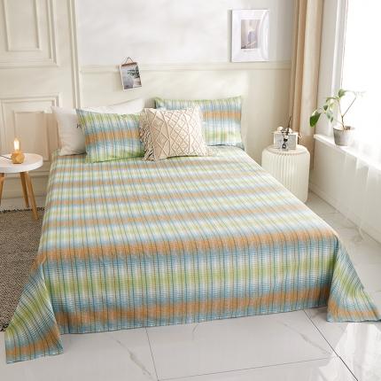 91家纺网 家纺一手货源 找家纺 一米阳光 2020新款格子系列单床单炫丽彩