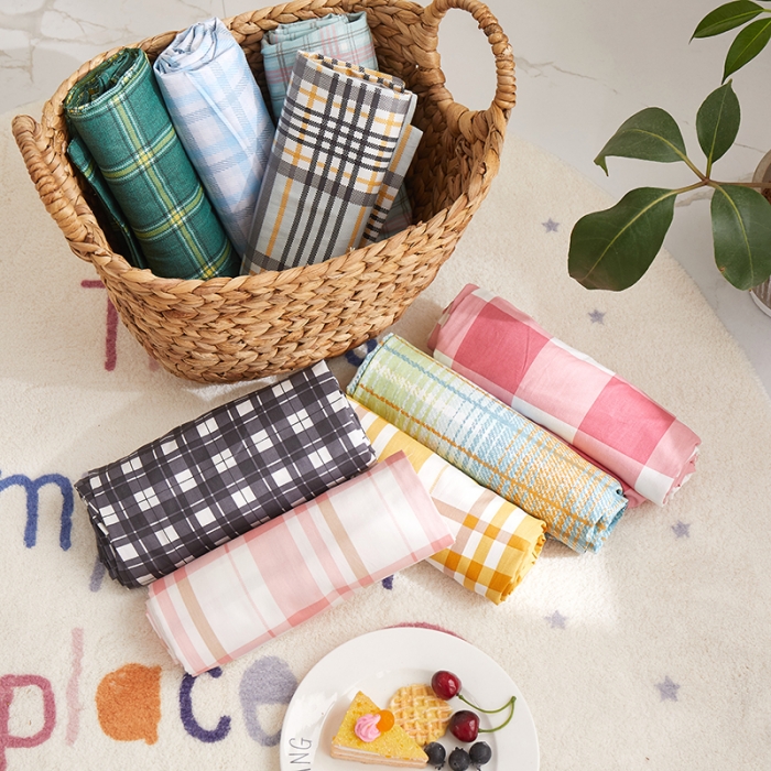 91家纺网 家纺一手货源 找家纺 一米阳光2020新款格子系列单枕套48X74cm/对炫丽彩