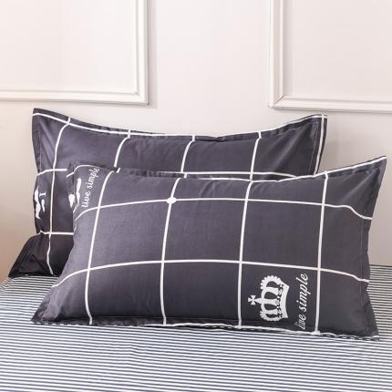 赫然家纺 芦荟棉单品枕套一对48*74 简约