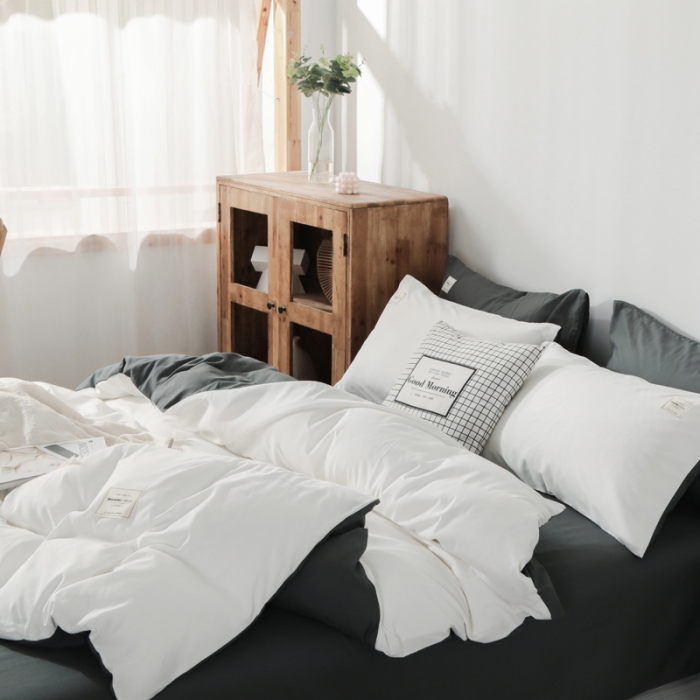 91家纺网 家纺一手货源 找家纺 （总） 米粒 2020新款纯色磨毛四件套