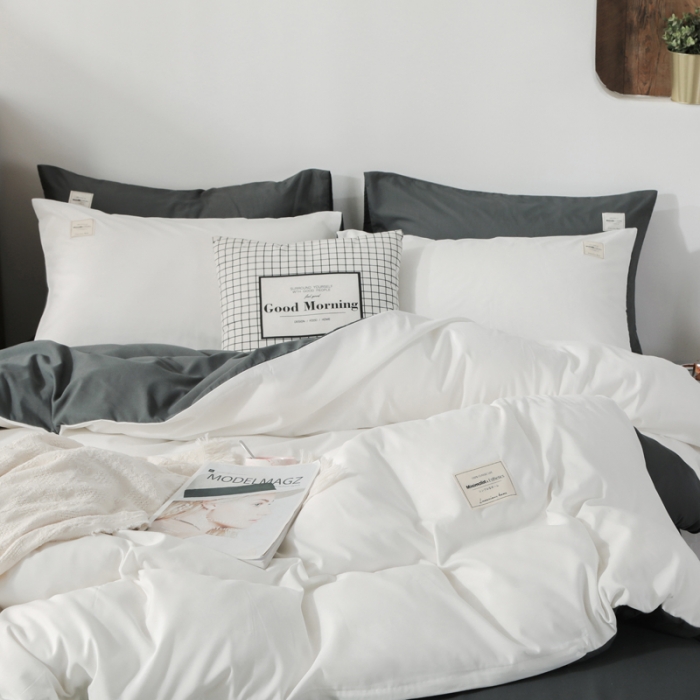 91家纺网 家纺一手货源 找家纺 （总） 米粒 2020新款纯色磨毛四件套