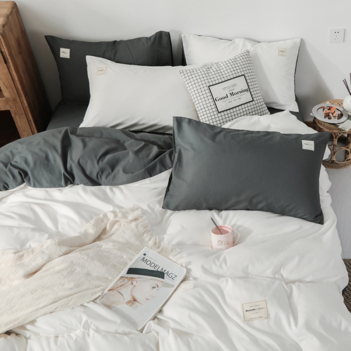 91家纺网 家纺一手货源 找家纺 （总） 米粒 2020新款纯色磨毛四件套