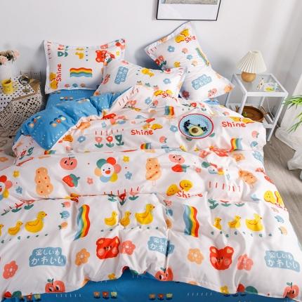 91家纺网 家纺一手货源 找家纺 （总） 米粒 2022新款芦荟棉套件