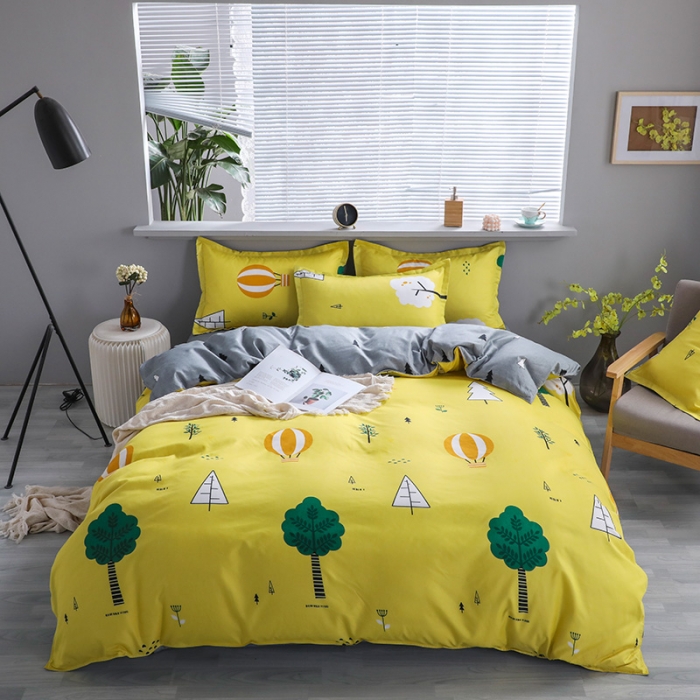 91家纺网 家纺一手货源 找家纺 米粒 2021新款芦荟棉套件 美丽心情