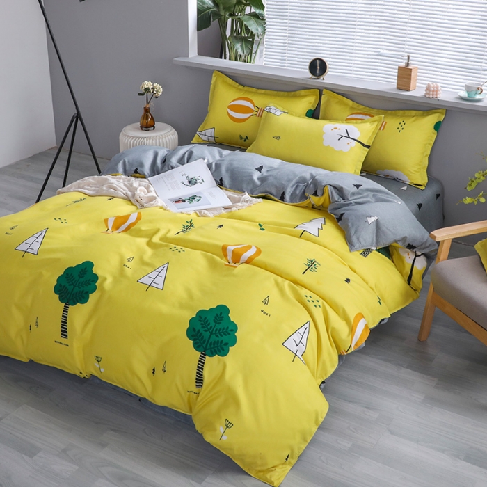 91家纺网 家纺一手货源 找家纺 米粒 2021新款芦荟棉套件 美丽心情