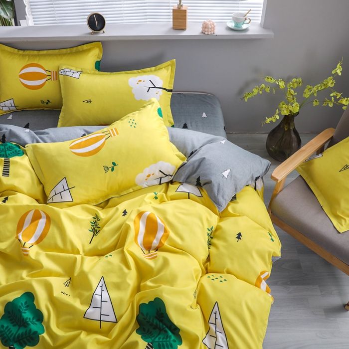 91家纺网 家纺一手货源 找家纺 米粒 2021新款芦荟棉套件 美丽心情