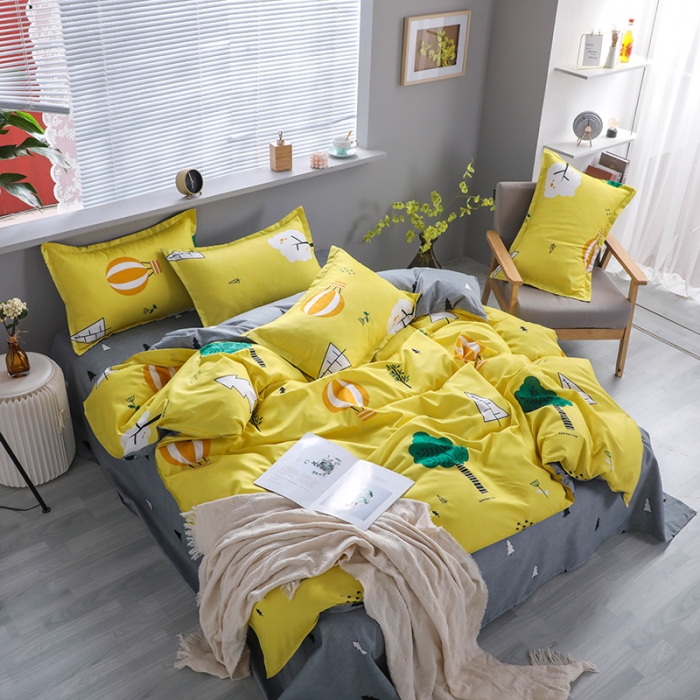 91家纺网 家纺一手货源 找家纺 米粒 2021新款芦荟棉套件 美丽心情