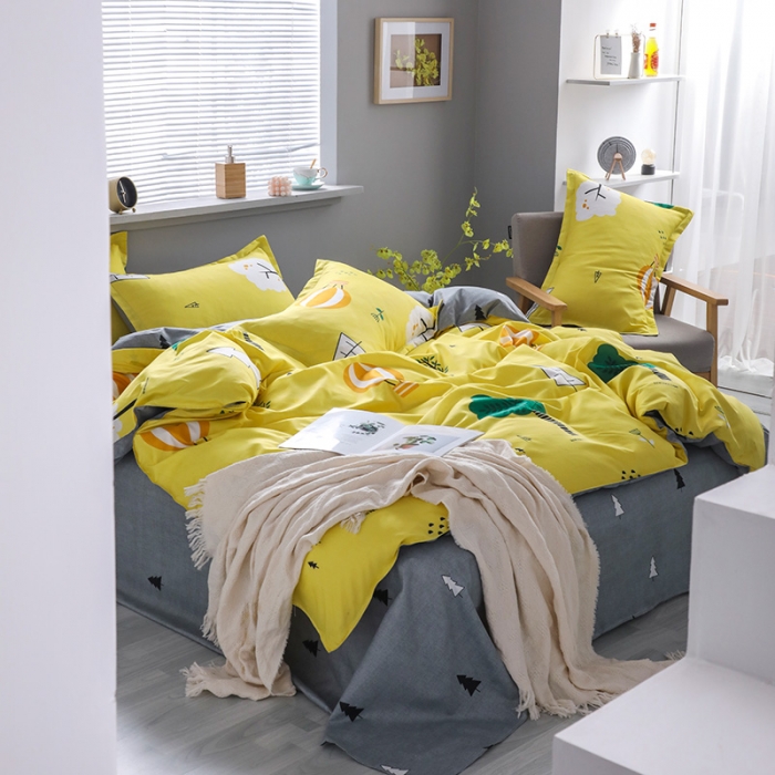 91家纺网 家纺一手货源 找家纺 米粒 2021新款芦荟棉套件 美丽心情