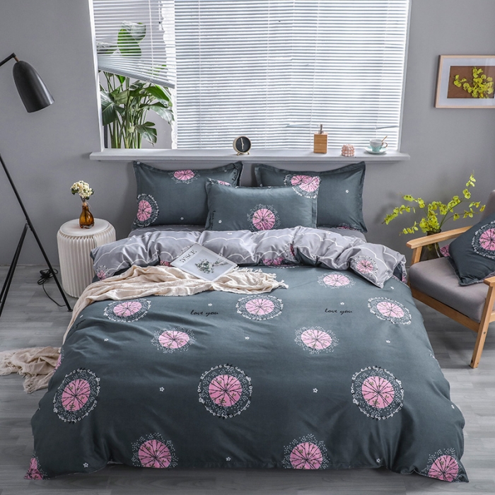 91家纺网 家纺一手货源 找家纺 米粒 2021新款芦荟棉套件 心悦