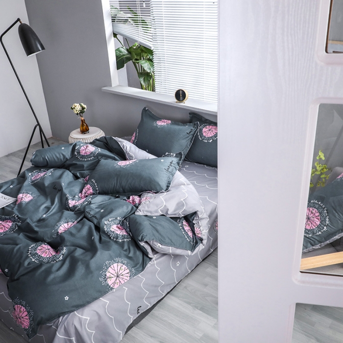 91家纺网 家纺一手货源 找家纺 米粒 2021新款芦荟棉套件 心悦