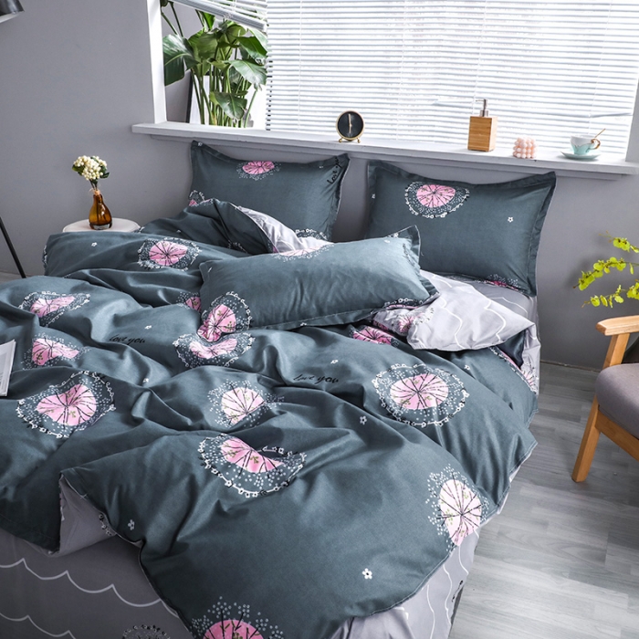 91家纺网 家纺一手货源 找家纺 米粒 2021新款芦荟棉套件 心悦