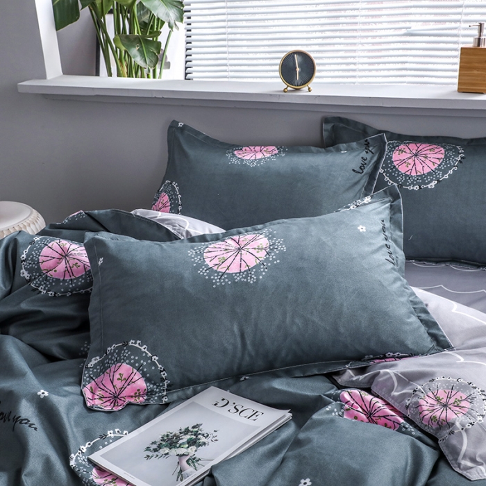 91家纺网 家纺一手货源 找家纺 米粒 2021新款芦荟棉套件 心悦