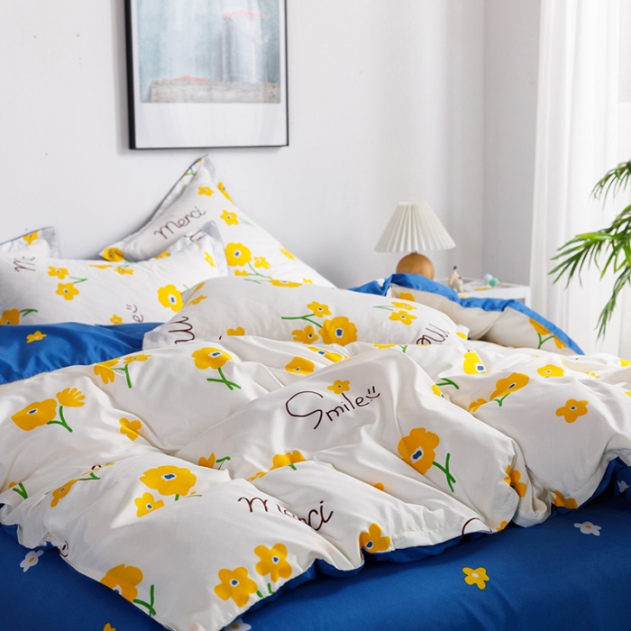 91家纺网 家纺一手货源 找家纺 米粒 2021新款芦荟棉套件 爱微