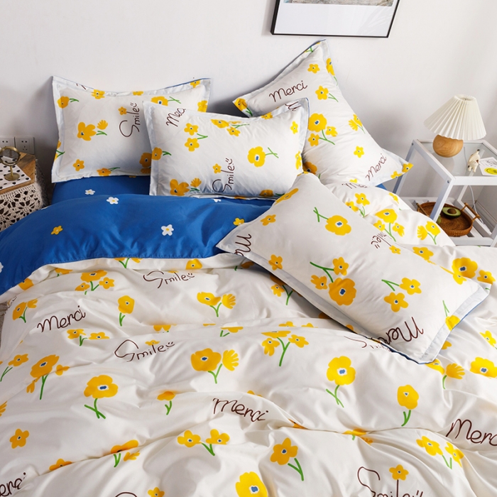 91家纺网 家纺一手货源 找家纺 米粒 2021新款芦荟棉套件 爱微