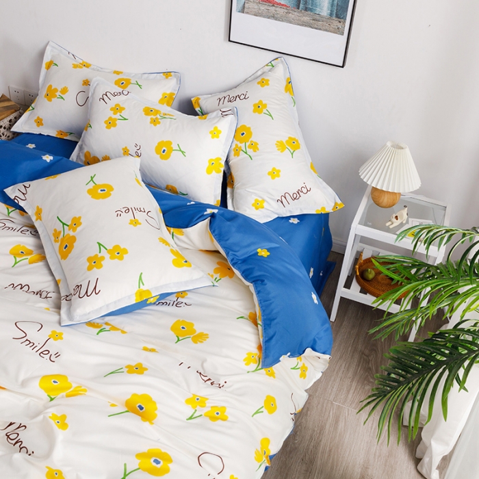 91家纺网 家纺一手货源 找家纺 米粒 2021新款芦荟棉套件 爱微