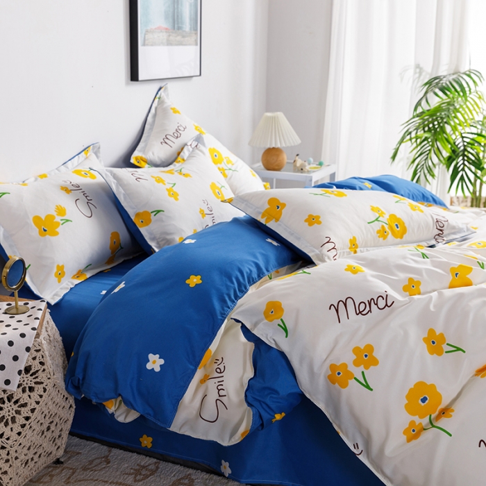 91家纺网 家纺一手货源 找家纺 米粒 2021新款芦荟棉套件 爱微