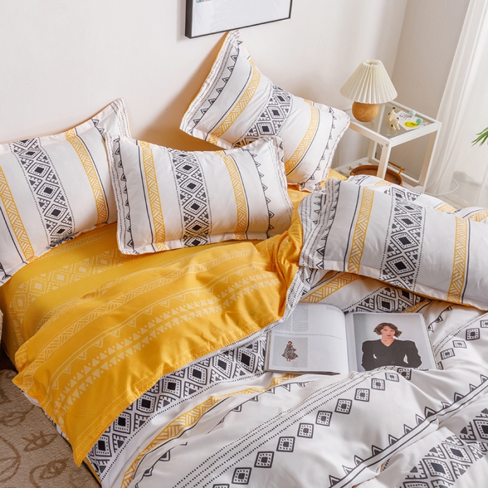 91家纺网 家纺一手货源 找家纺 米粒 2021新款芦荟棉套件 泊雅