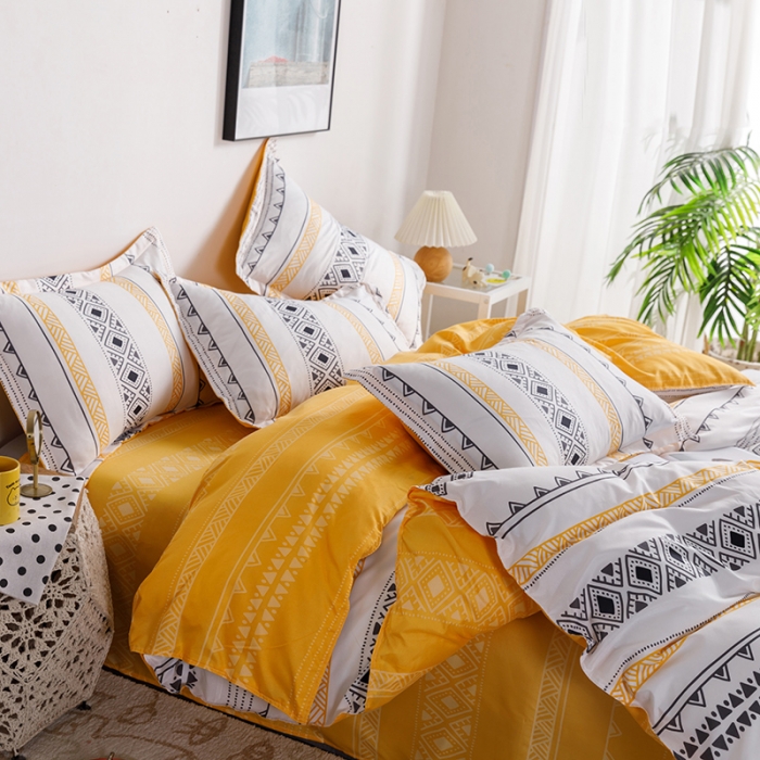 91家纺网 家纺一手货源 找家纺 米粒 2021新款芦荟棉套件 泊雅