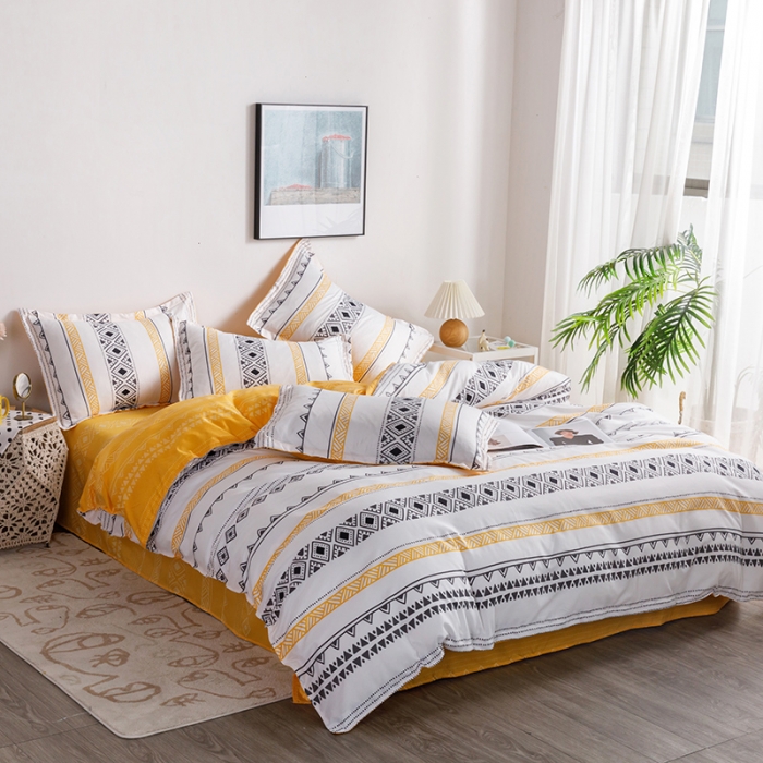 91家纺网 家纺一手货源 找家纺 米粒 2021新款芦荟棉套件 泊雅