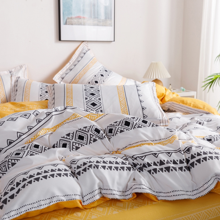 91家纺网 家纺一手货源 找家纺 米粒 2021新款芦荟棉套件 泊雅