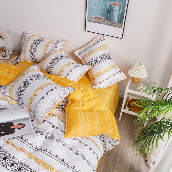 91家纺网 家纺一手货源 找家纺 米粒 2021新款芦荟棉套件 泊雅