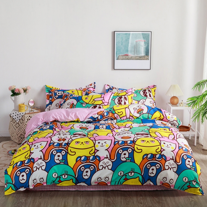 91家纺网 家纺一手货源 找家纺 米粒 2021新款芦荟棉套件 春游