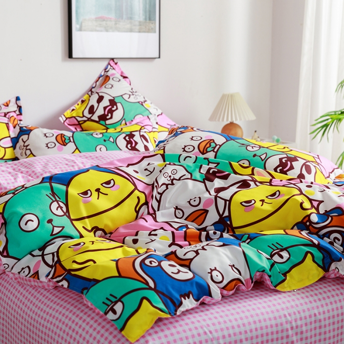 91家纺网 家纺一手货源 找家纺 米粒 2021新款芦荟棉套件 春游