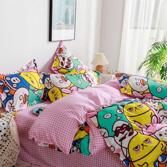 91家纺网 家纺一手货源 找家纺 米粒 2021新款芦荟棉套件 春游