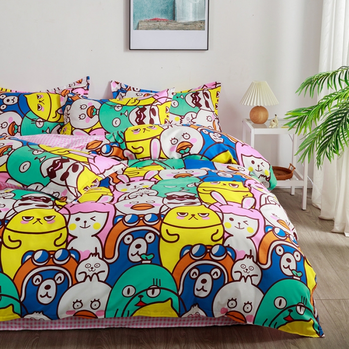 91家纺网 家纺一手货源 找家纺 米粒 2021新款芦荟棉套件 春游