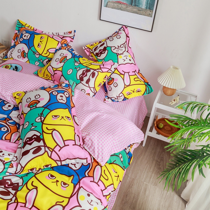 91家纺网 家纺一手货源 找家纺 米粒 2021新款芦荟棉套件 春游