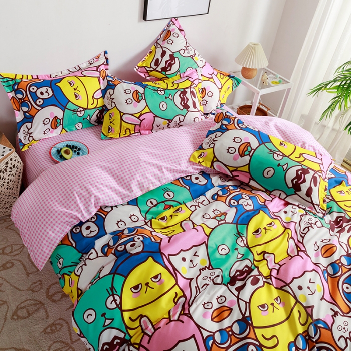 91家纺网 家纺一手货源 找家纺 米粒 2021新款芦荟棉套件 春游