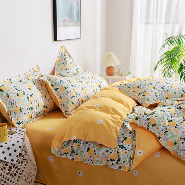 91家纺网 家纺一手货源 找家纺 米粒 2021新款芦荟棉套件 炫雅风