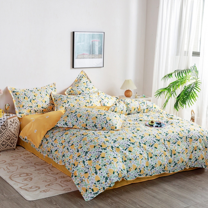 91家纺网 家纺一手货源 找家纺 米粒 2021新款芦荟棉套件 炫雅风