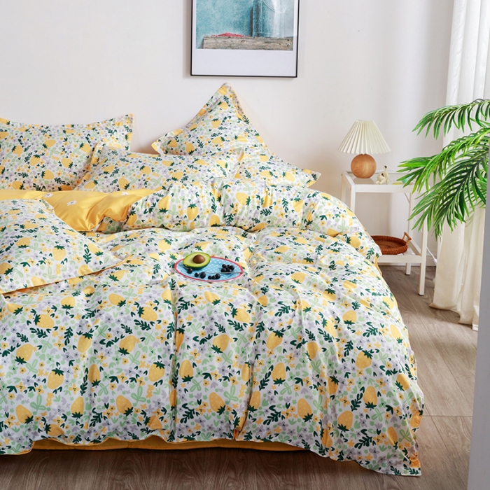 91家纺网 家纺一手货源 找家纺 米粒 2021新款芦荟棉套件 炫雅风