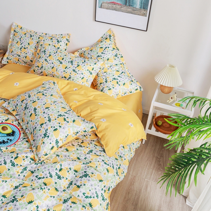 91家纺网 家纺一手货源 找家纺 米粒 2021新款芦荟棉套件 炫雅风