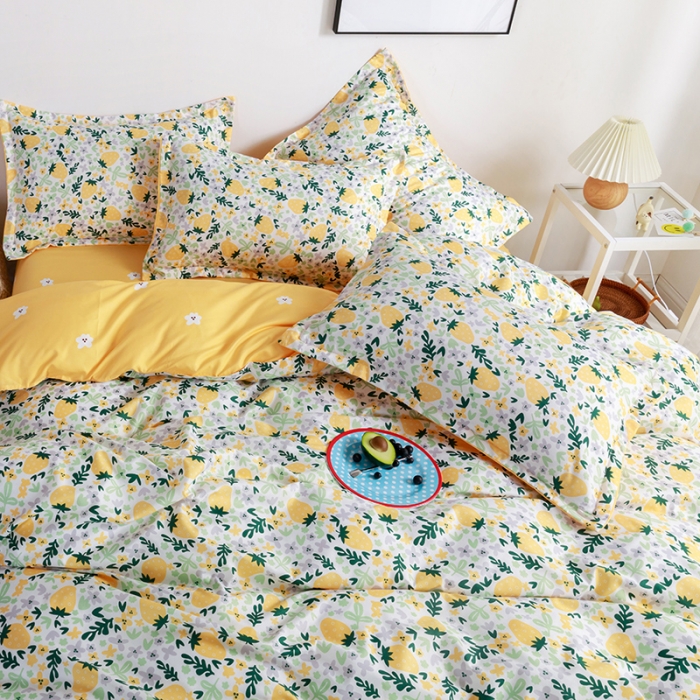 91家纺网 家纺一手货源 找家纺 米粒 2021新款芦荟棉套件 炫雅风