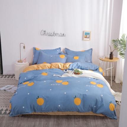 91家纺网 家纺一手货源 找家纺 米粒 芦荟棉四件套 橙心橙意