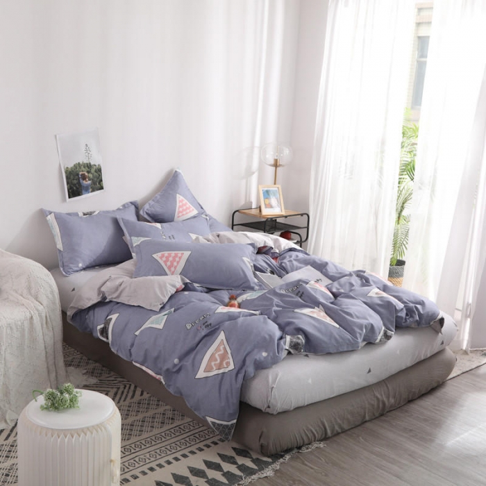 91家纺网 家纺一手货源 找家纺 米粒 芦荟棉四件套 七彩魔方