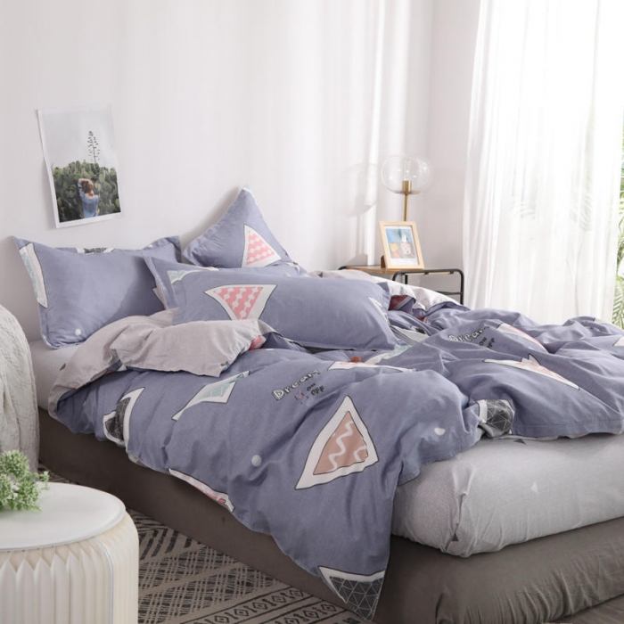 91家纺网 家纺一手货源 找家纺 米粒 芦荟棉四件套 七彩魔方